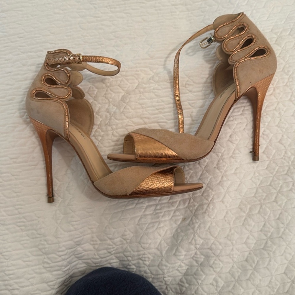 Alexandre Birman Elegant rose Gold High Heels size 38
